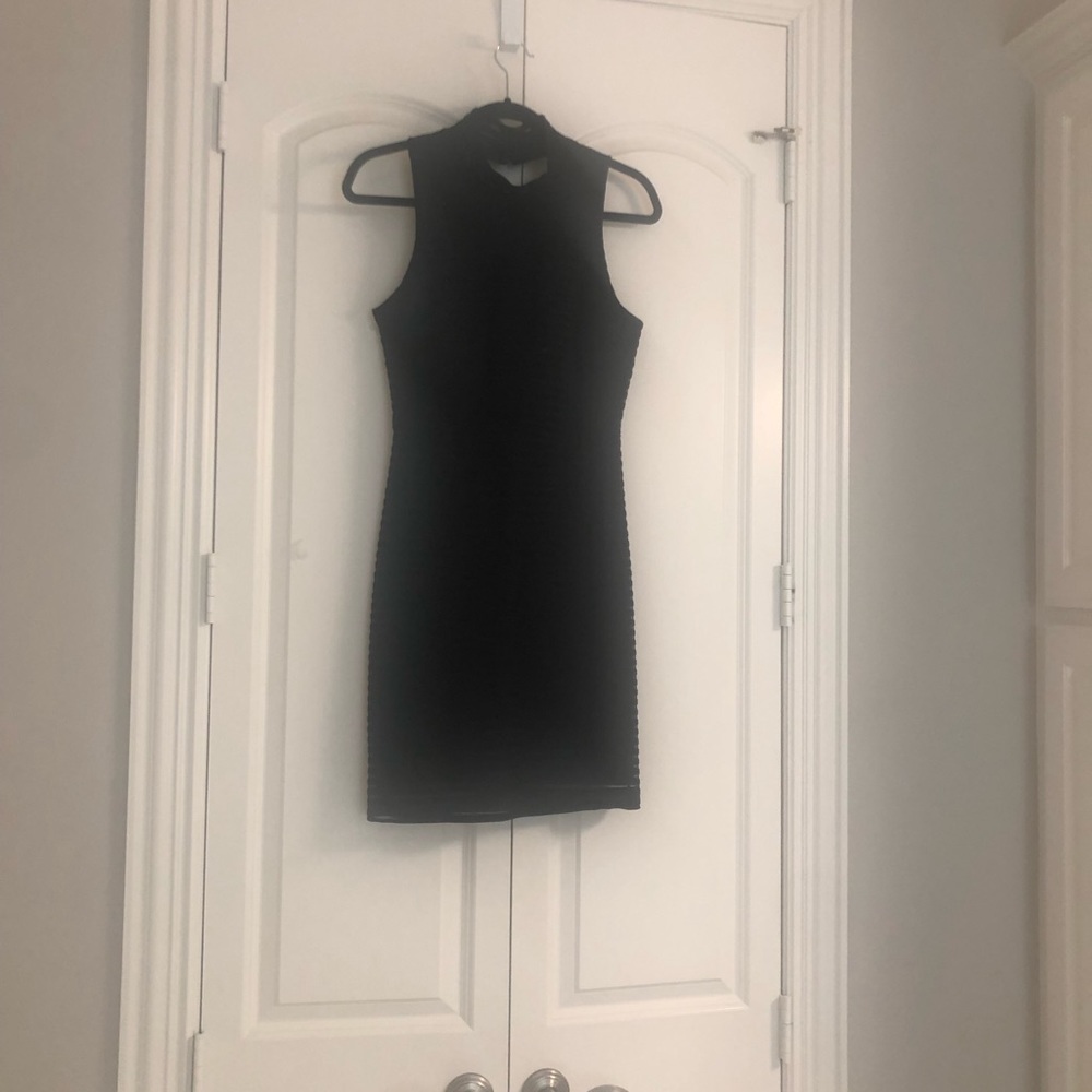Black after 5 dress. Lined with over lay